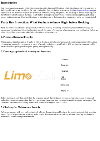 Party Bus Basic safety: What You Need to Know Just before Booking