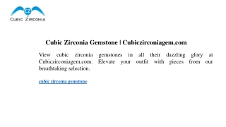 Cubic Zirconia Gemstone Cubiczirconiagem.com