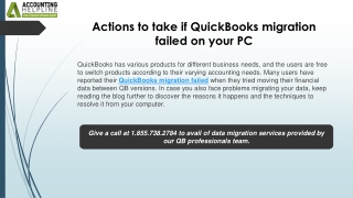 What to do when QuickBooks Migration Failed: Expert Solutions