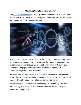 Ensuring Compliance and Quality.docx