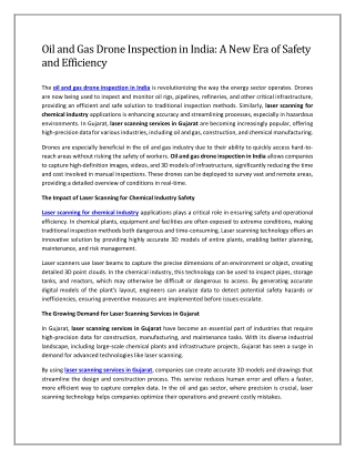 Oil and Gas Drone Inspection in India