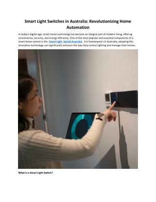 Smart Light Switches in Australia