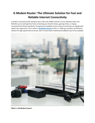 4G Modem Router