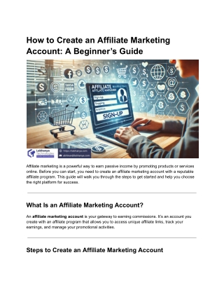 How to Create an Affiliate Marketing Account_ A Beginner’s Guide