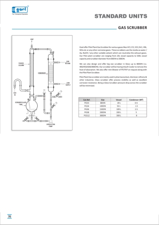 Gas Scrubber Kilolab Equipment Details | Goel Scientific