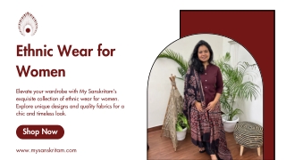 Ethnic Wear for Women | My Sanskritam