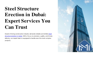 Why Steel Structure Erection in Dubai Matters