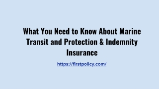 What You Need to Know About Marine Transit and Protection & Indemnity Insurance