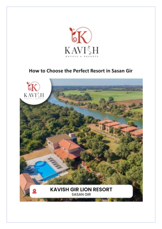 How to Choose the Perfect Resort in Sasan Gir