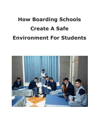 How Boarding Schools Create a Safe Environment for Students
