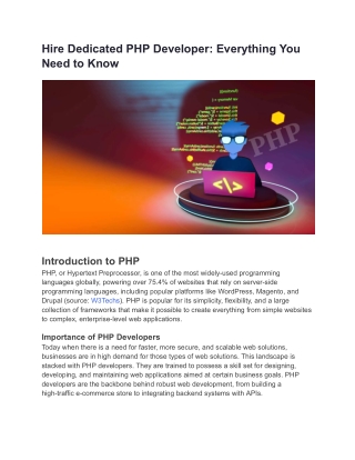 Hire Dedicated PHP Developer_ Everything You Need to Know