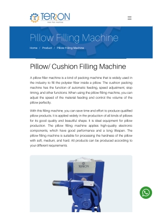 How Pillow Filling Machines Enhance Quality and Save Time