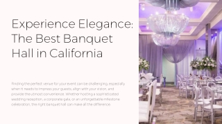 Find the Perfect Banquet and Birthday Party Hall in Glendale