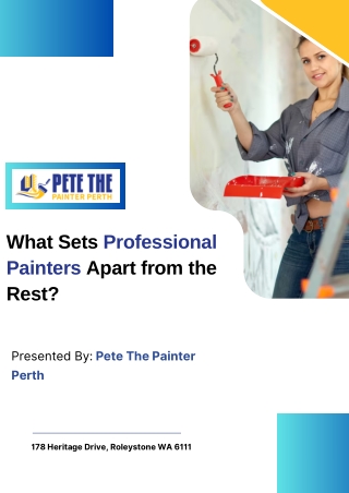 What Sets Professional Painters Apart from the Rest?