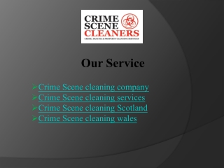 Crime Scene Cleaning Scotland - Biohazard Cleaning Company