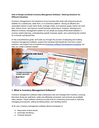 How to Design and Build Inventory Management Software