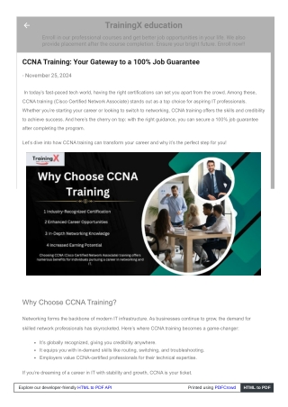 Unlock IT Success with CCNA Training