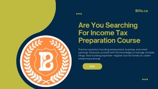 Are You Searching For Income Tax Preparation Course