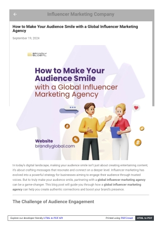 How to Make Your Audience Smile with a Global Influencer Marketing Agency