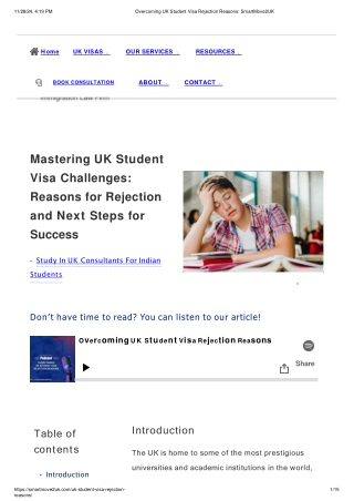 Overcoming UK Student Visa Rejection Reasons_ SmartMove2UK