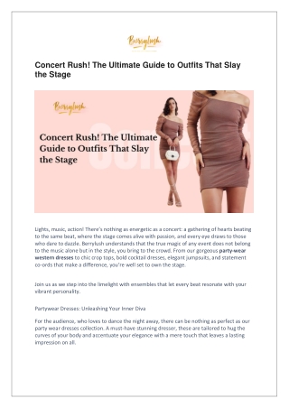 Concert Rush! The Ultimate Guide to Outfits That Slay the Stage