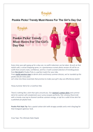 Pookie Picks! Trendy Must-Haves For The Girl's Day Out