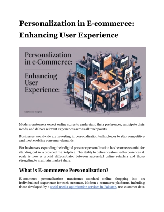 Personalization in E-commerce_ Enhancing User Experience
