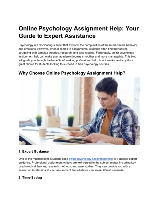 Online Psychology Assignment Help_ Your Guide to Expert Assistance