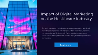 Impact of Digital Marketing on the Healthcare Industry