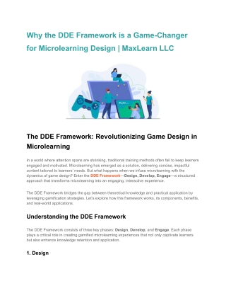Why the DDE Framework is a Game-Changer for Microlearning Design _ MaxLearn LLC