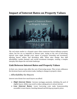 Impact of Interest Rates on Property Values