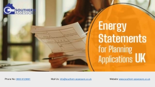 Energy Statements for Planning Applications in UK | Southern Assessors