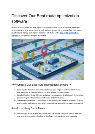 Best route optimization software