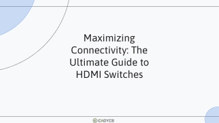 Seamlessly Switch Between Devices with an HDMI Switch