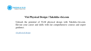 Vlsi Physical Design Takshila-vlsi.com11