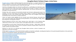 Broughton Beach, USA | Free Parking at Broughton Beach Entrance
