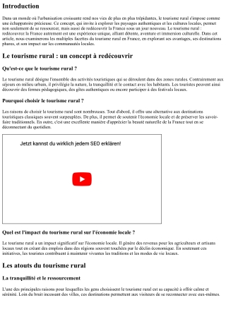 Le tourisme rural : redécouvrez la France autrement