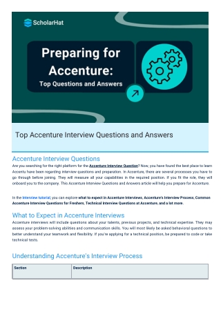 Accenture Interview Questions By ScholarHat