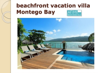 beachfront vacation villa Montego Bay