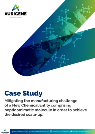 Mitigating the manufacturing challenge of a New Chemical Entity comprising pepti