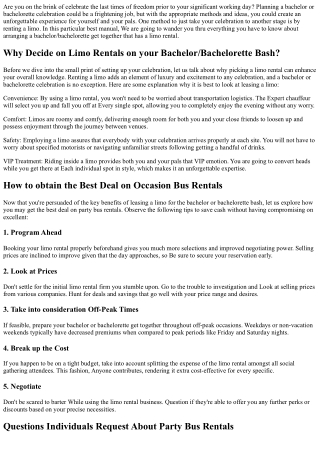 The last word Information to Preparing a Bachelor/Bachelorette Get together usin