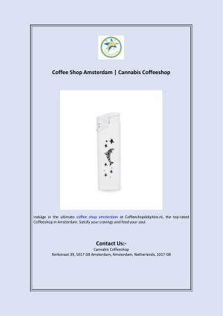 Coffee Shop Amsterdam  Cannabis Coffeeshop