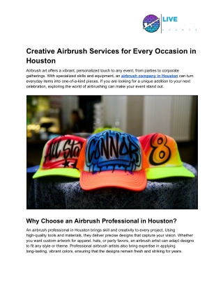 Creative Airbrush Services for Every Occasion in Houston