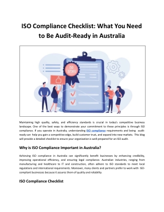 ISO Compliance Checklist_ What You Need to Be Audit-Ready in Australia
