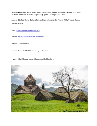 FOR ARMENIAN CITIZENS - SAUDI  Saudi Arabian Government Visa Center | Saudi Ele