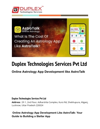 Online Astrology App Development like AstroTalk