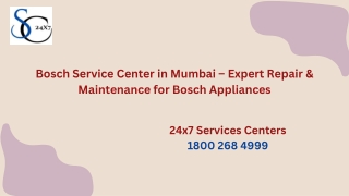 Bosch Service Center in Mumbai – Expert Repair & Maintenance for Bosch Appliances