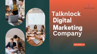 Talknlock's Green and Orange Gradient Digital Marketing Presentation