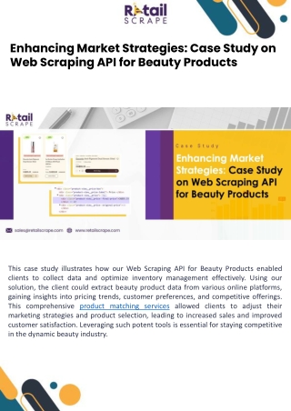 Enhancing Market Strategies Case Study on Web Scraping API for Beauty Products