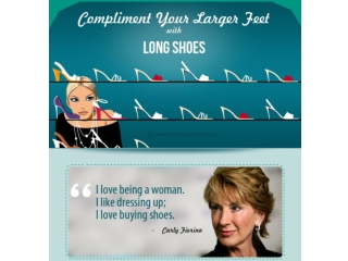 Infographic on How to Compliment Larger Feet with Long Shoes
